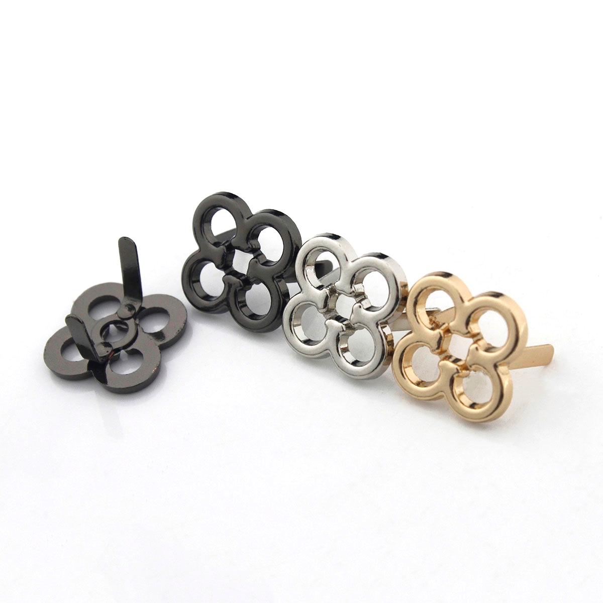 Leatherwork Flowers - 2pcs Metal Flower Shape Decorated Buckle