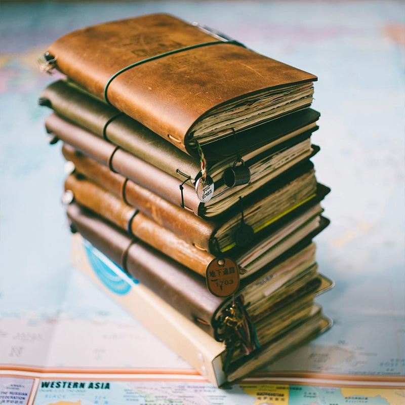 Leather Work Notepad - Defective Retro Leather Cover Notebook Portable