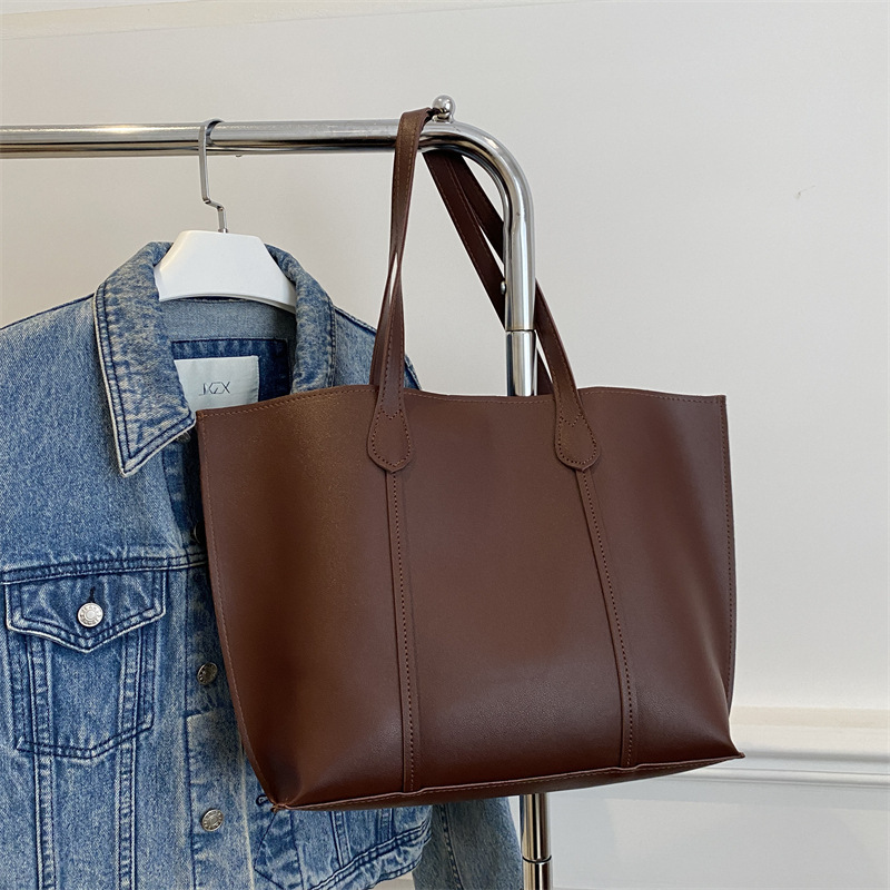 Classic Large Capacity Leather - Leather Work Handbags For Women 评论和价格