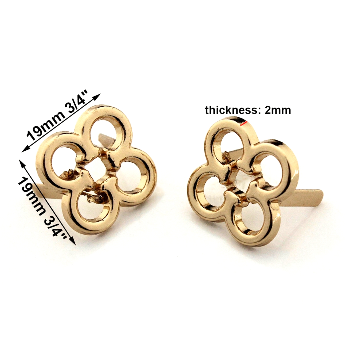 2pcs Metal Flower Shape Decora - Leatherwork Flowers 评论和价格