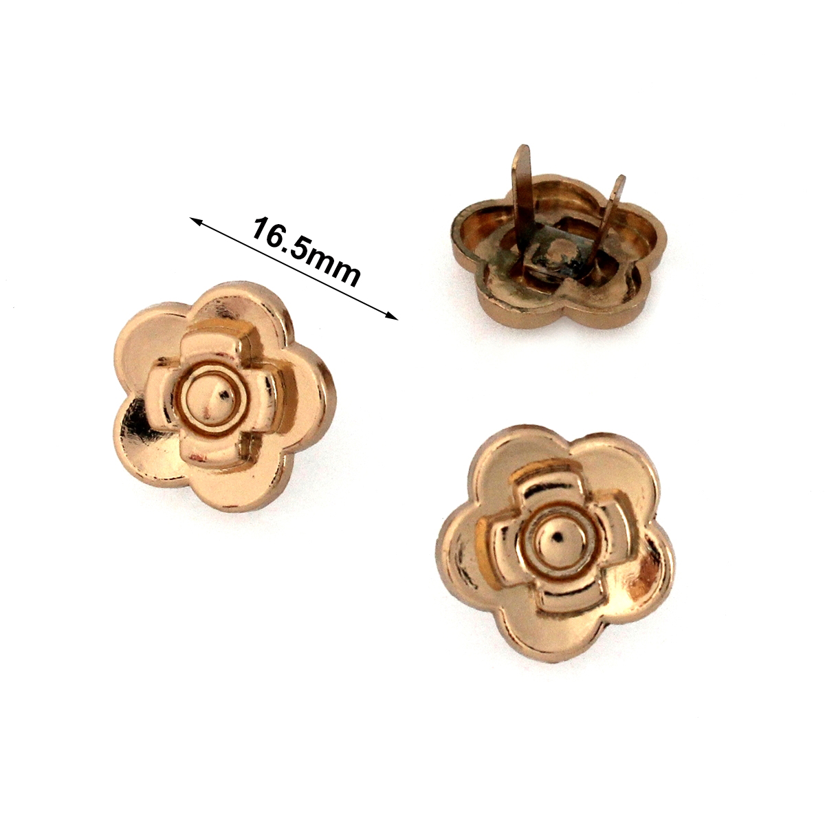 2pcs Metal Rose Flower Shape B - Leatherwork Flowers 评论和价格