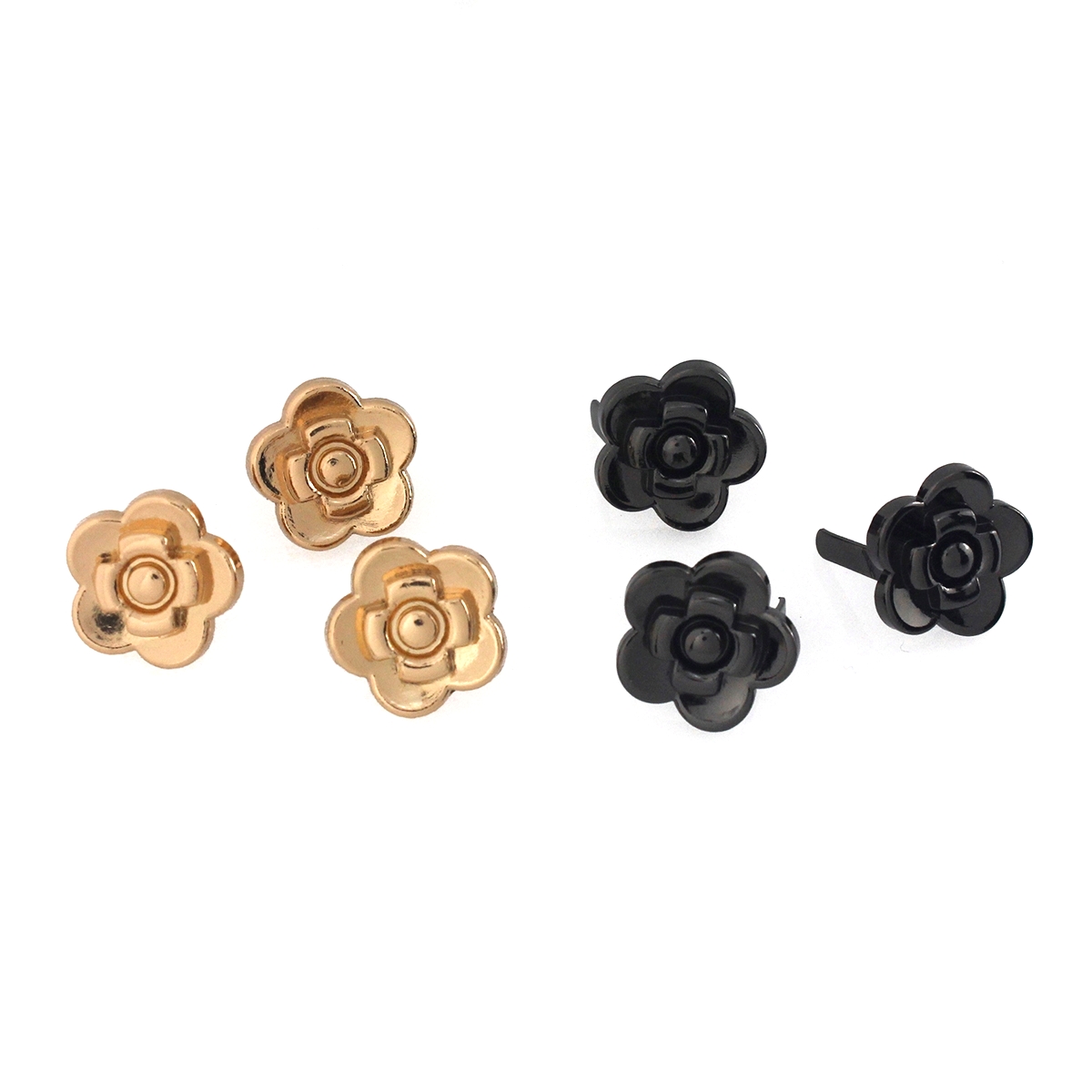 2pcs Metal Rose Flower Shape B - Leatherwork Flowers 评论和价格