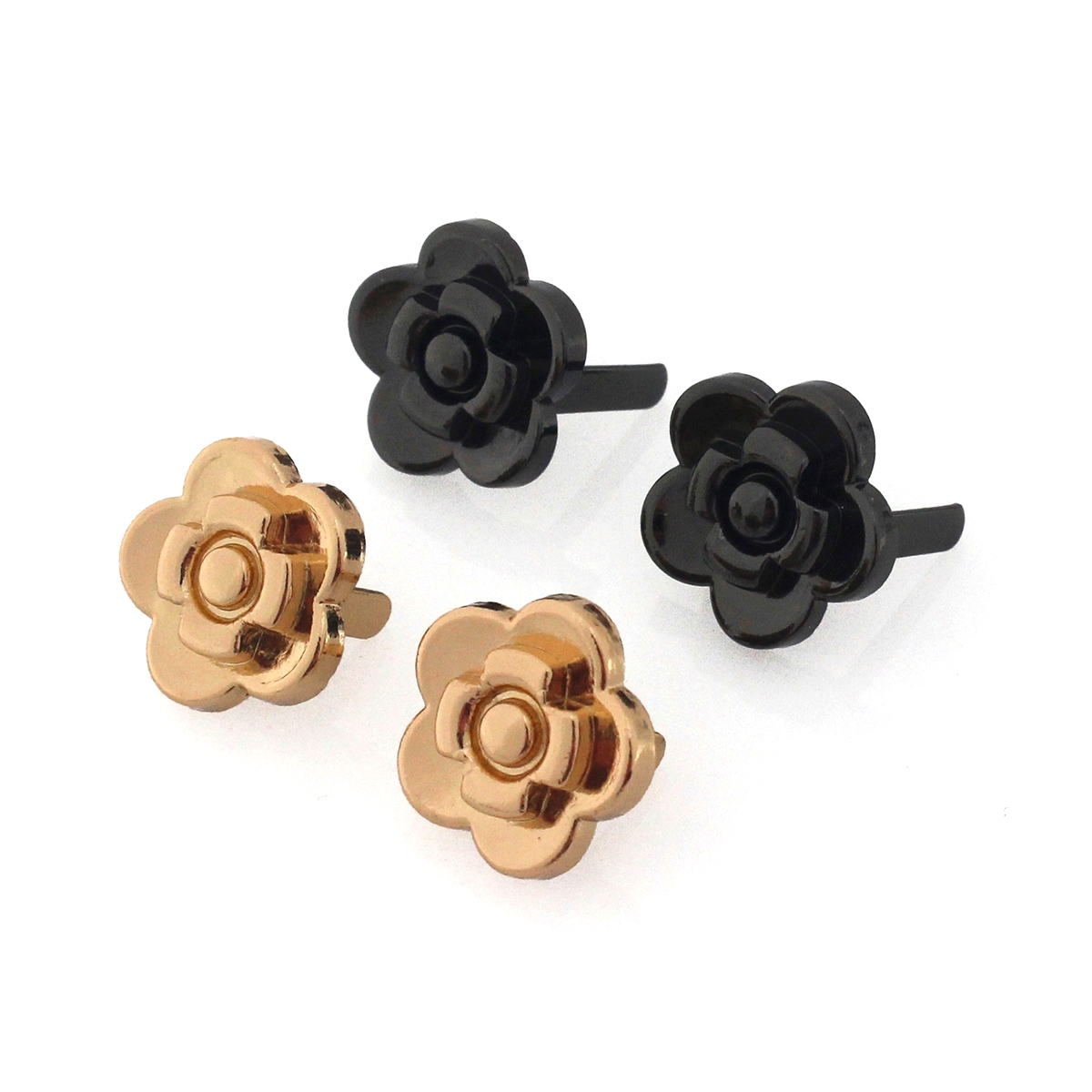 2pcs Metal Rose Flower Shape B - Leatherwork Flowers 评论和价格