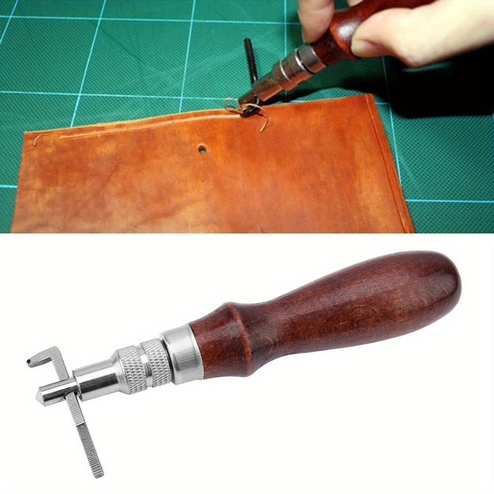 1PC Adjustable Leather Edge St - Groover Stitching Tool 评论和价格