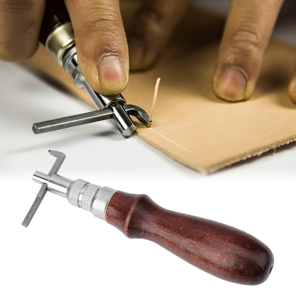 1PC Adjustable Leather Edge St - Groover Stitching Tool 评论和价格