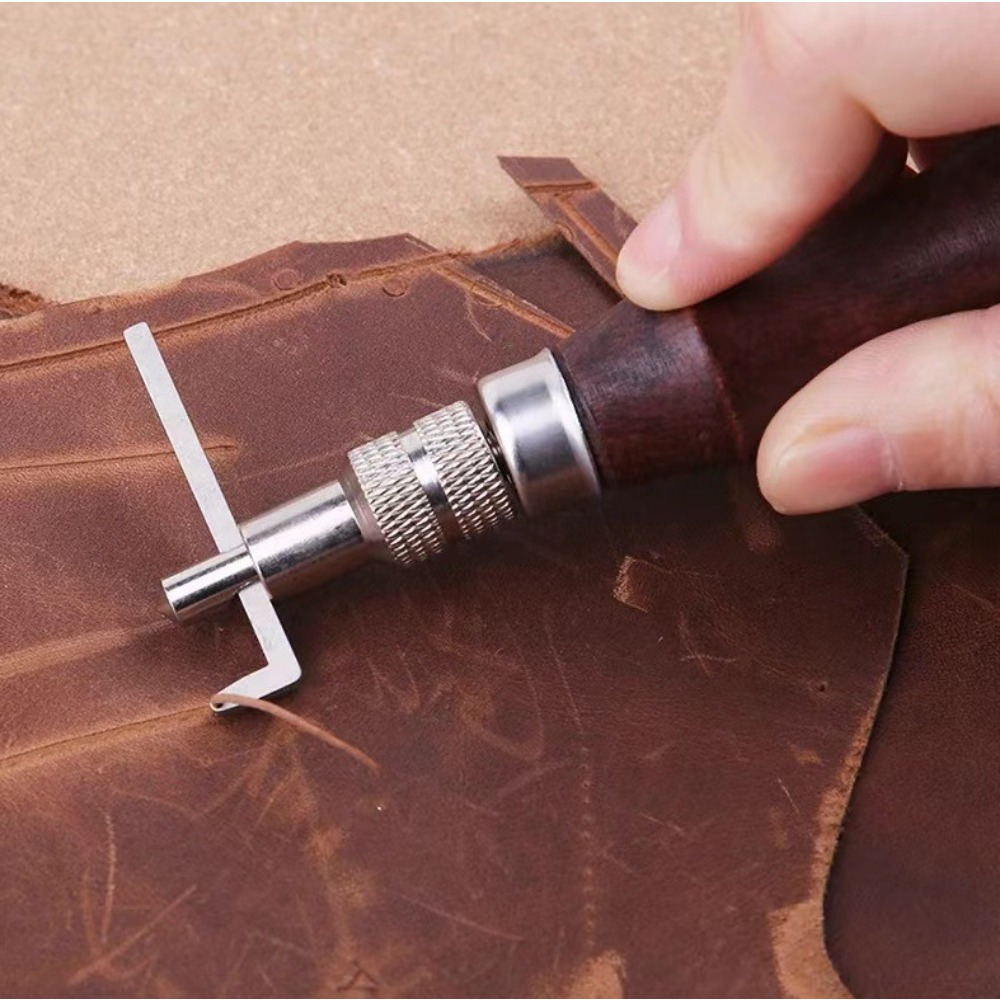 1PC Adjustable Leather Edge St - Groover Stitching Tool 评论和价格