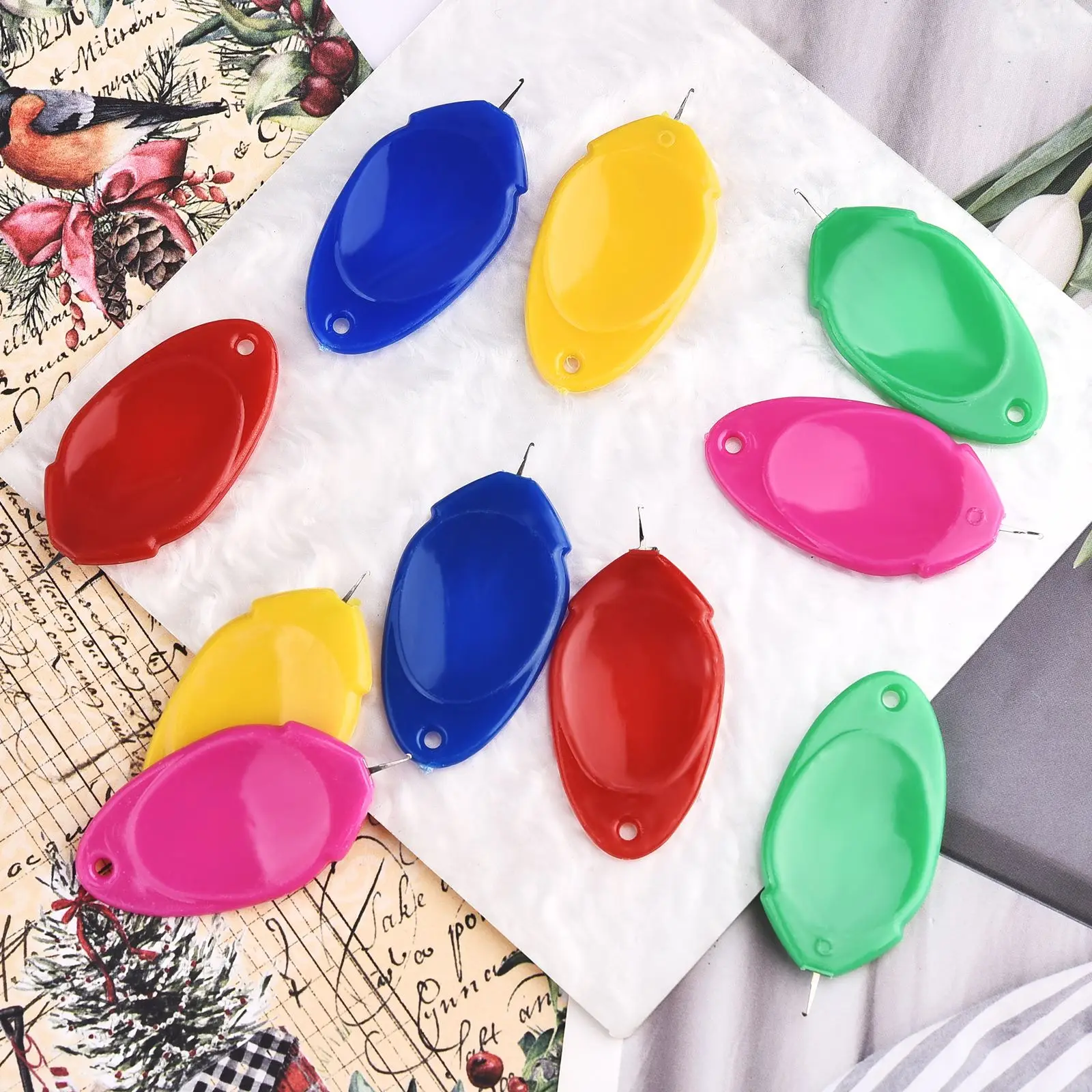 10pcs Needle Threader Elderly  - Waxed Thread Linen 评论和价格