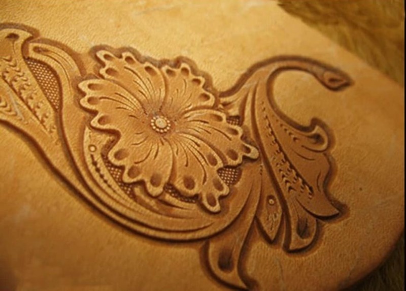 Leather Engraving Emboss Stamp - Leatherwork Flowers 评论和价格