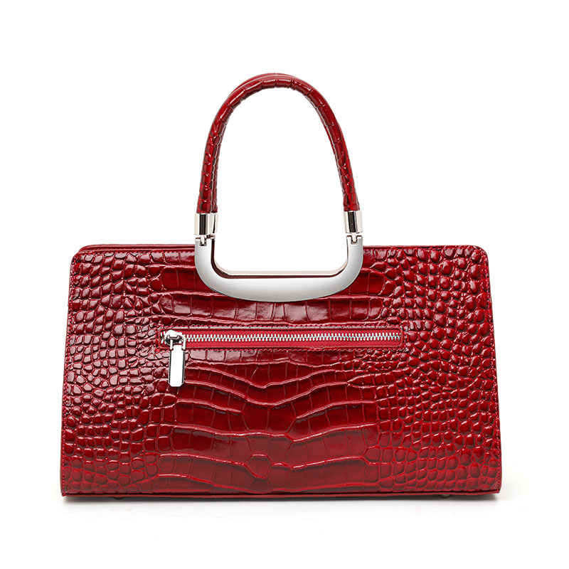 Genuine Cowhide Leather Crocod - Leather Work Handbags For Women 评论和价格
