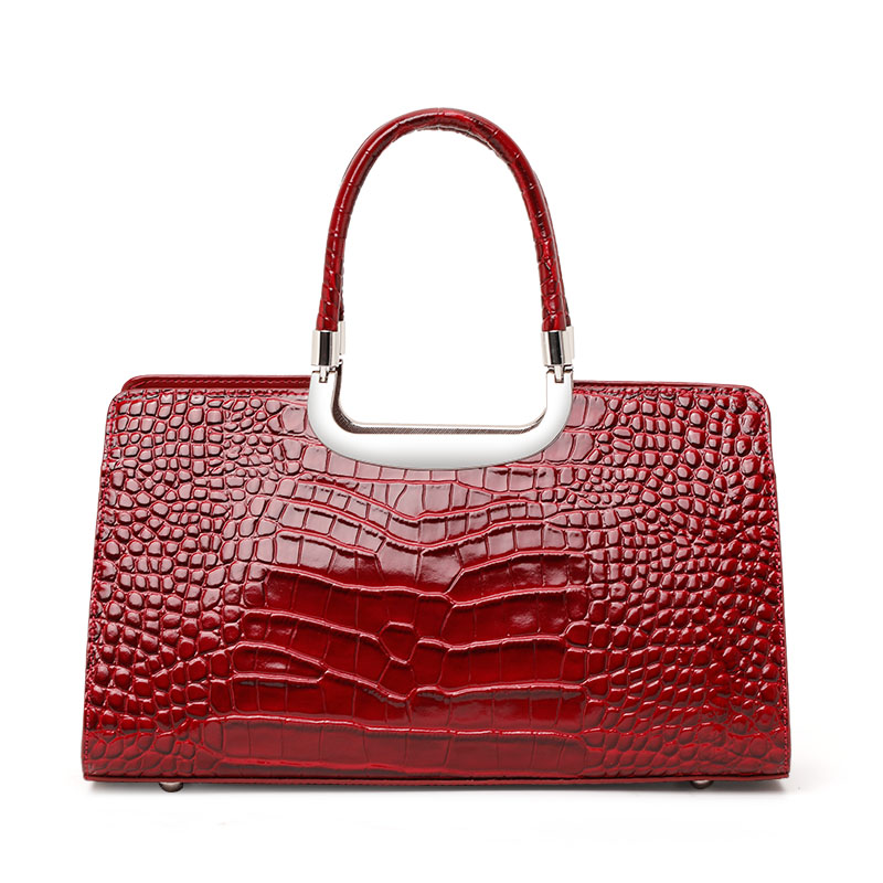 Genuine Cowhide Leather Crocod - Leather Work Handbags For Women 评论和价格