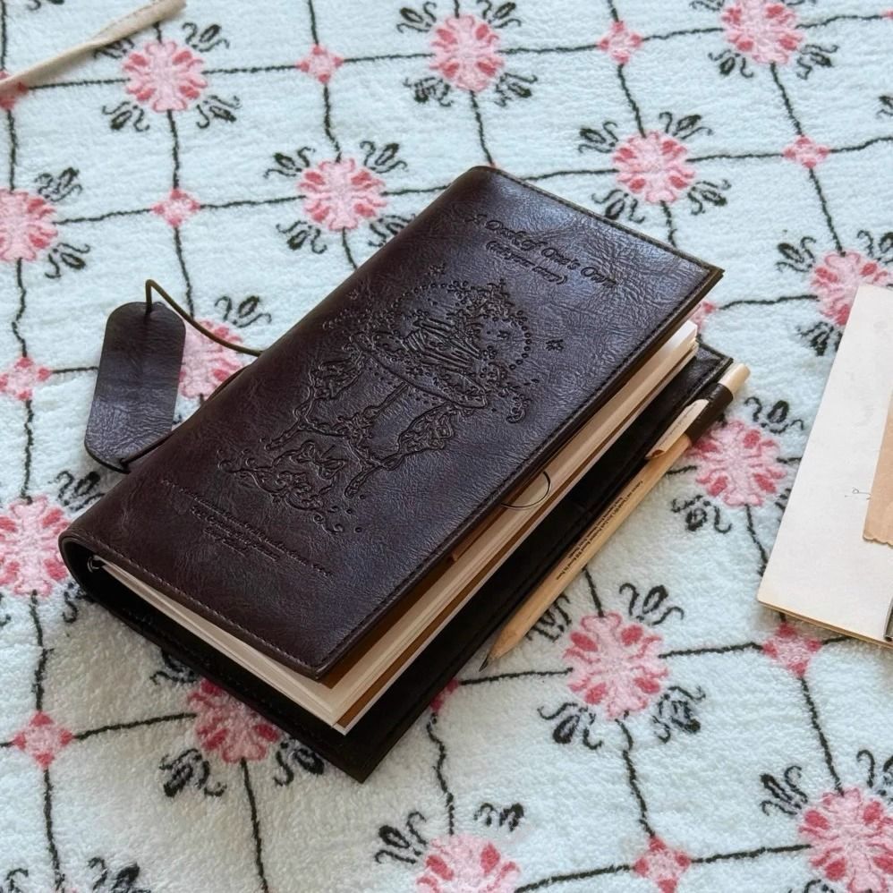 Vintage Black Notebook PU Leat - Leather Work Notepad 评论和价格