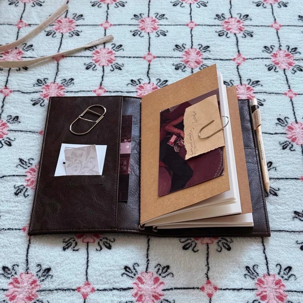 Vintage Black Notebook PU Leat - Leather Work Notepad 评论和价格