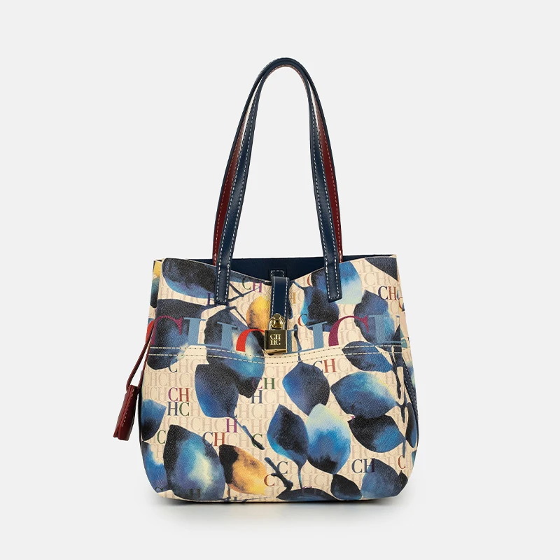 CH Art Color Printed Handbag S - Leather Work Handbags For Women 评论和价格