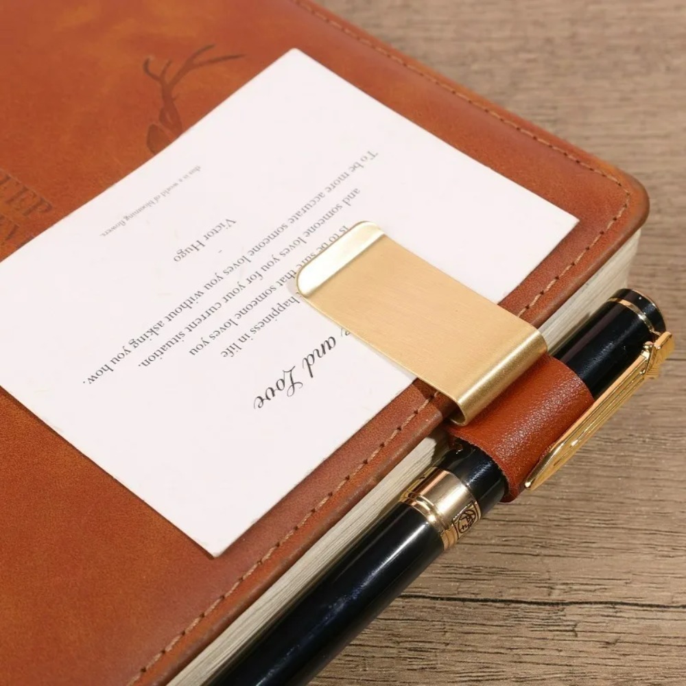 Handmade Leather Brass Stainle - Leather Work Notepad 评论和价格