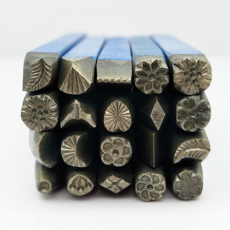DIA 5.5mm 20pcs DIY Stamp Work - Leatherwork Flowers 评论和价格