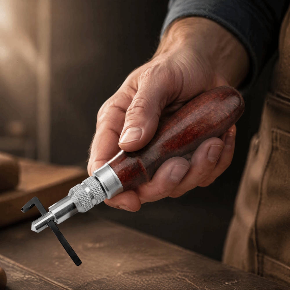 Adjustable Depth Leather Groov - Groover Stitching Tool 评论和价格