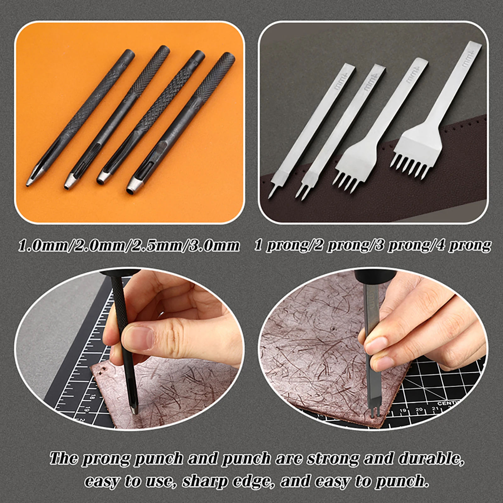 Orange Leather Sewing Kit Upho - Leatherwork Kit 评论和价格