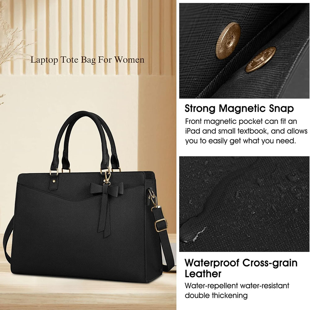 Laptop Bag for Women 15.6 Inch - Leather Work Handbags For Women 评论和价格