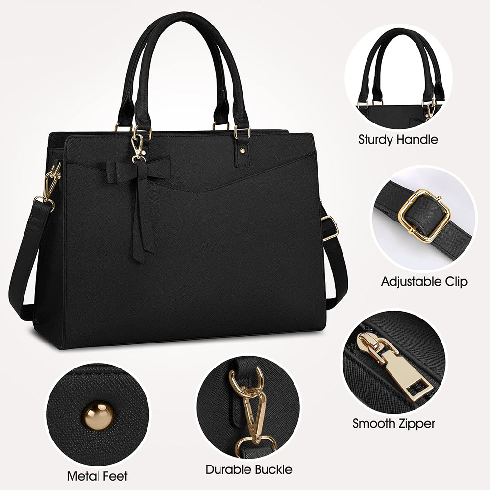 Laptop Bag for Women 15.6 Inch - Leather Work Handbags For Women 评论和价格