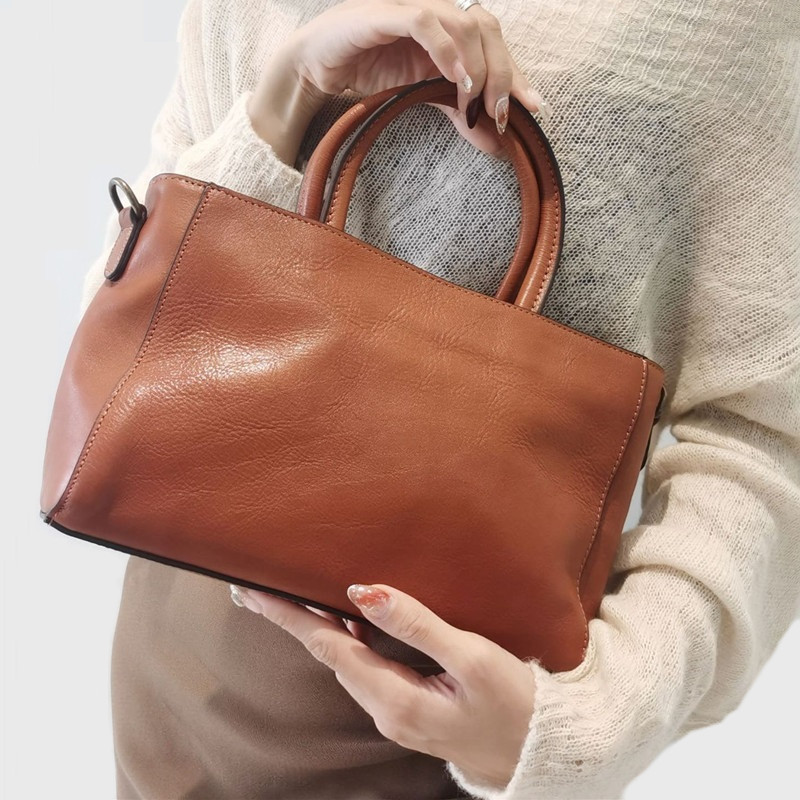Top-Handle Bags Women Natural  - Leather Work Handbags For Women 评论和价格