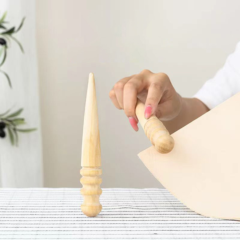 1PC Wood Leather Solid Wood Ro - Leatherwork Kit 评论和价格