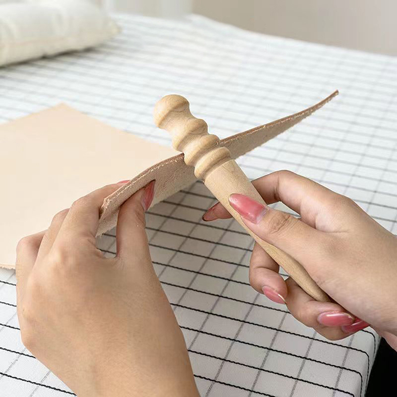 1PC Wood Leather Solid Wood Ro - Leatherwork Kit 评论和价格