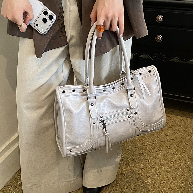 Motorcycle Handbag Retro Women - Leather Work Handbags For Women 评论和价格