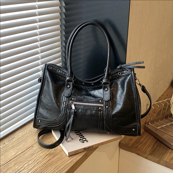 Motorcycle Handbag Retro Women - Leather Work Handbags For Women 评论和价格